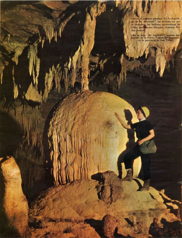 Foto de Fotografía de Raúl Corrales. Corresponde al reportaje “La Cueva de Bellamar”, de Núñez Jiménez, A. INRA, junio 1961.